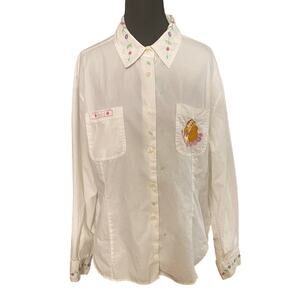 Vintage Disney Catalog Lady & the Tramp Embroidered Button Down Shirt XL